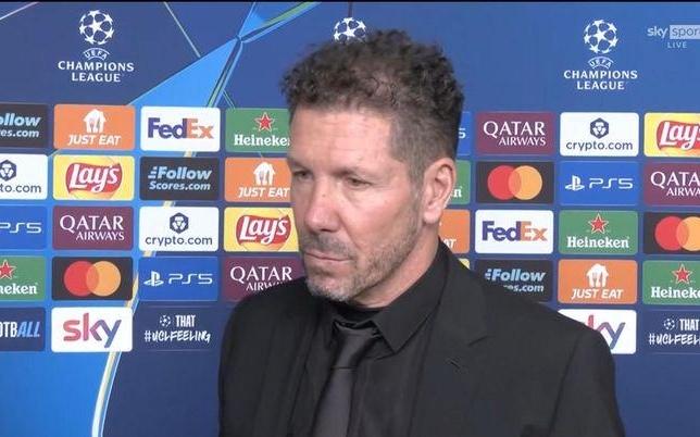 西蒙尼：国米踢得非常好，而我们防守得还算不错