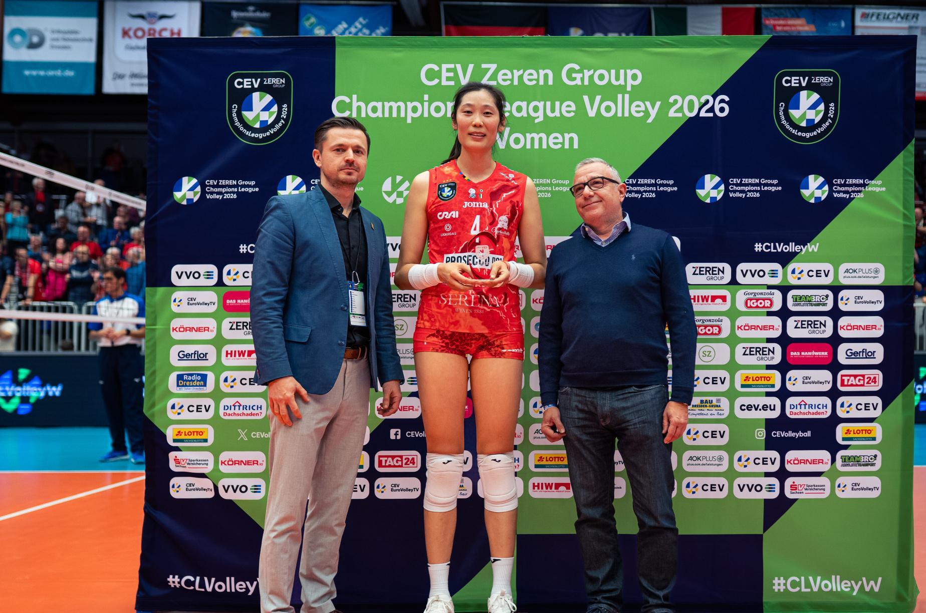 轰16分夺MVP！朱婷回归打欧冠就爆发：