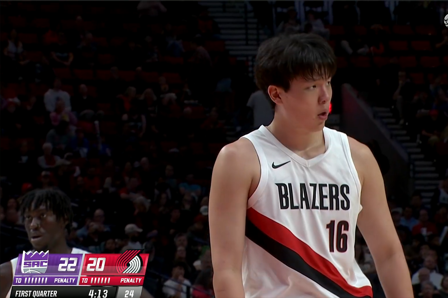 杨瀚森常规赛首秀，战两大内线新秀，6+4没问题需做好2点