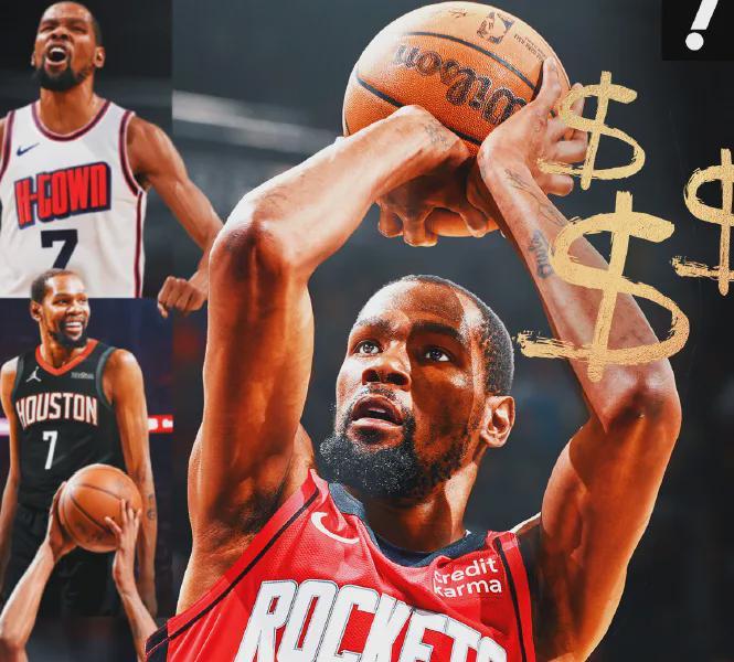 杜兰特与火箭续约两年，总薪资达到5.982亿美元攀升NBA历史第一