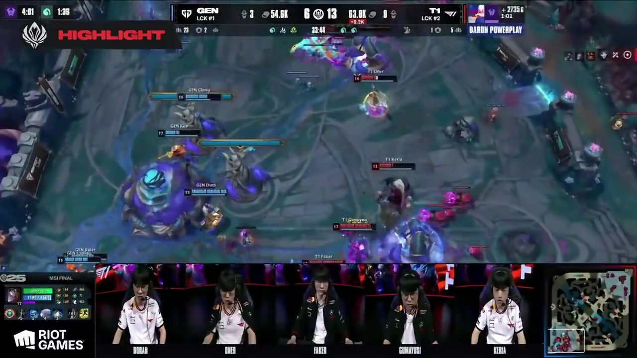 MSI决赛第一局赛事语音，Faker：没关系，不用帮看发条