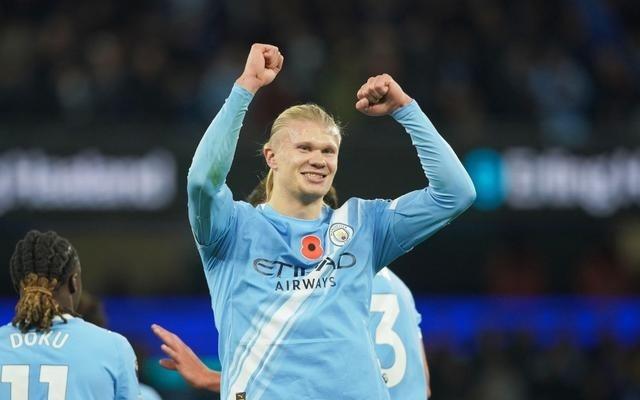 在对手乌龙之后，曼城近七个联赛进球均由哈兰德打进