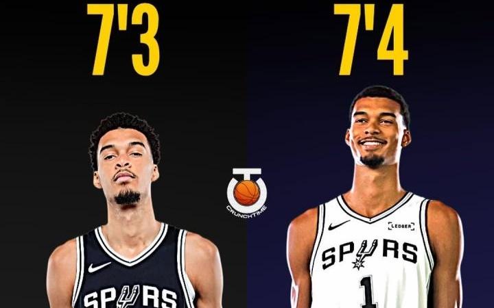 文班亚马相较上赛季长高1英寸至2米24，同时完成增肌计划