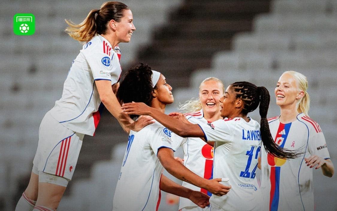 女足欧冠里昂30圣珀尔滕，布兰德传射，赫格贝里建功