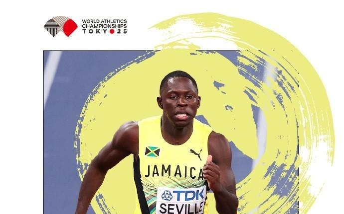 世锦赛男子100米：塞维尔9秒77夺冠，基肖恩汤普森9秒82银牌