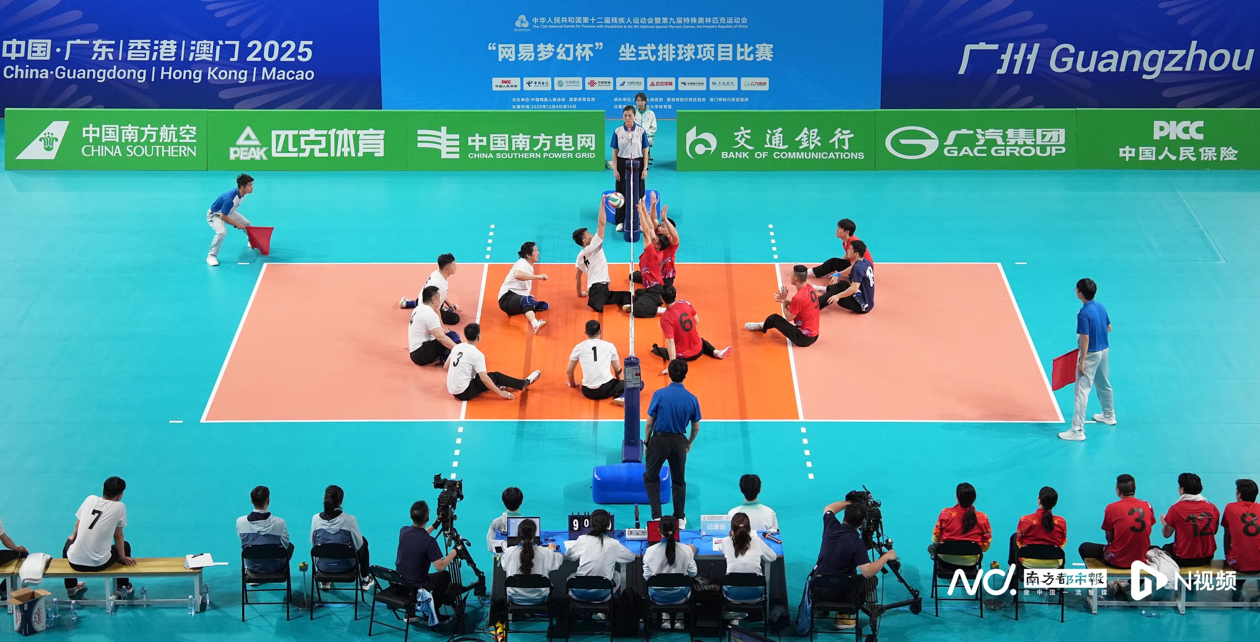 深观察残特奥会同样精彩，坐式排球何