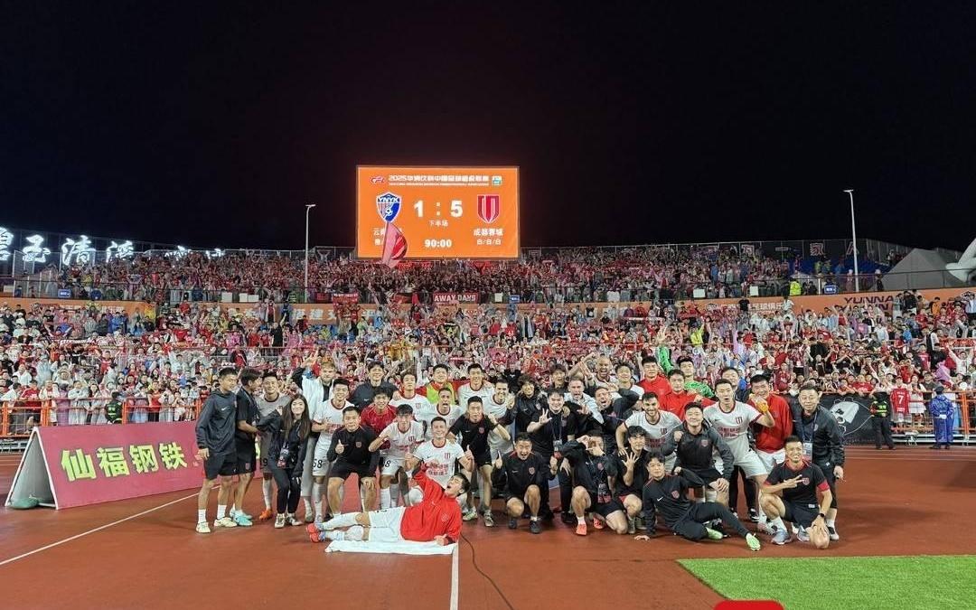 “双子星”均斩获中超首球！成都蓉城客场51大胜云南玉昆