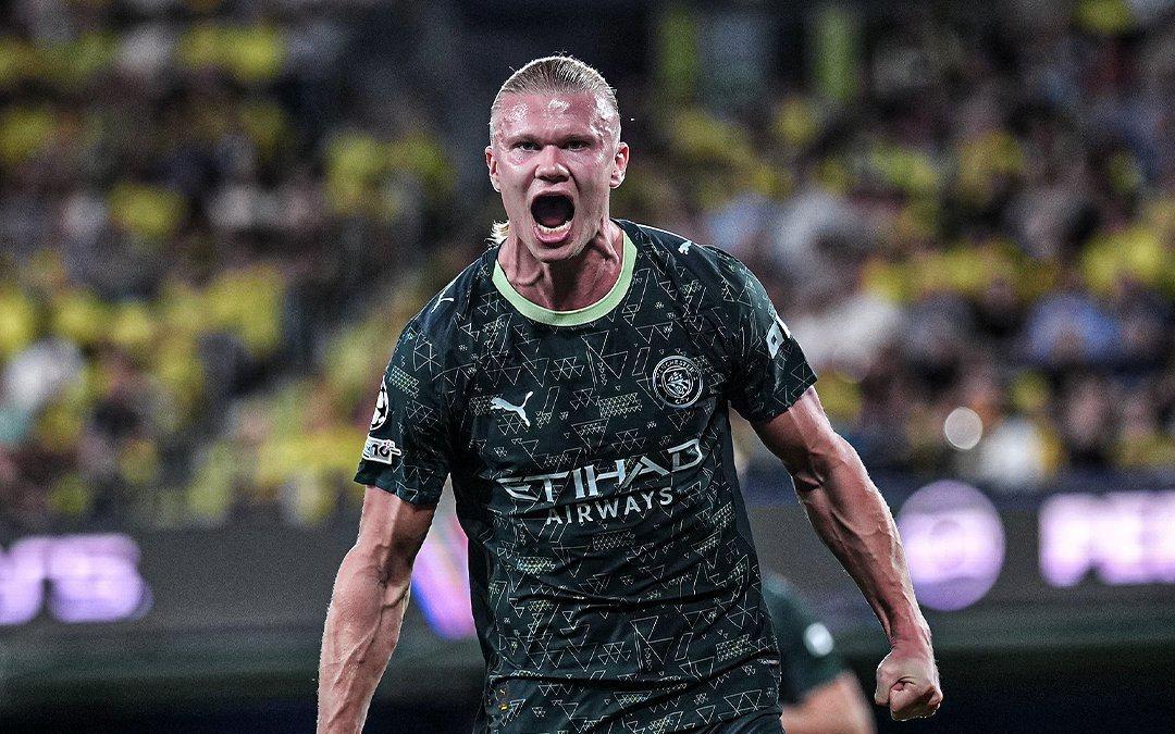 哈兰德数据:4次射门打入1球,全场仅5次传球