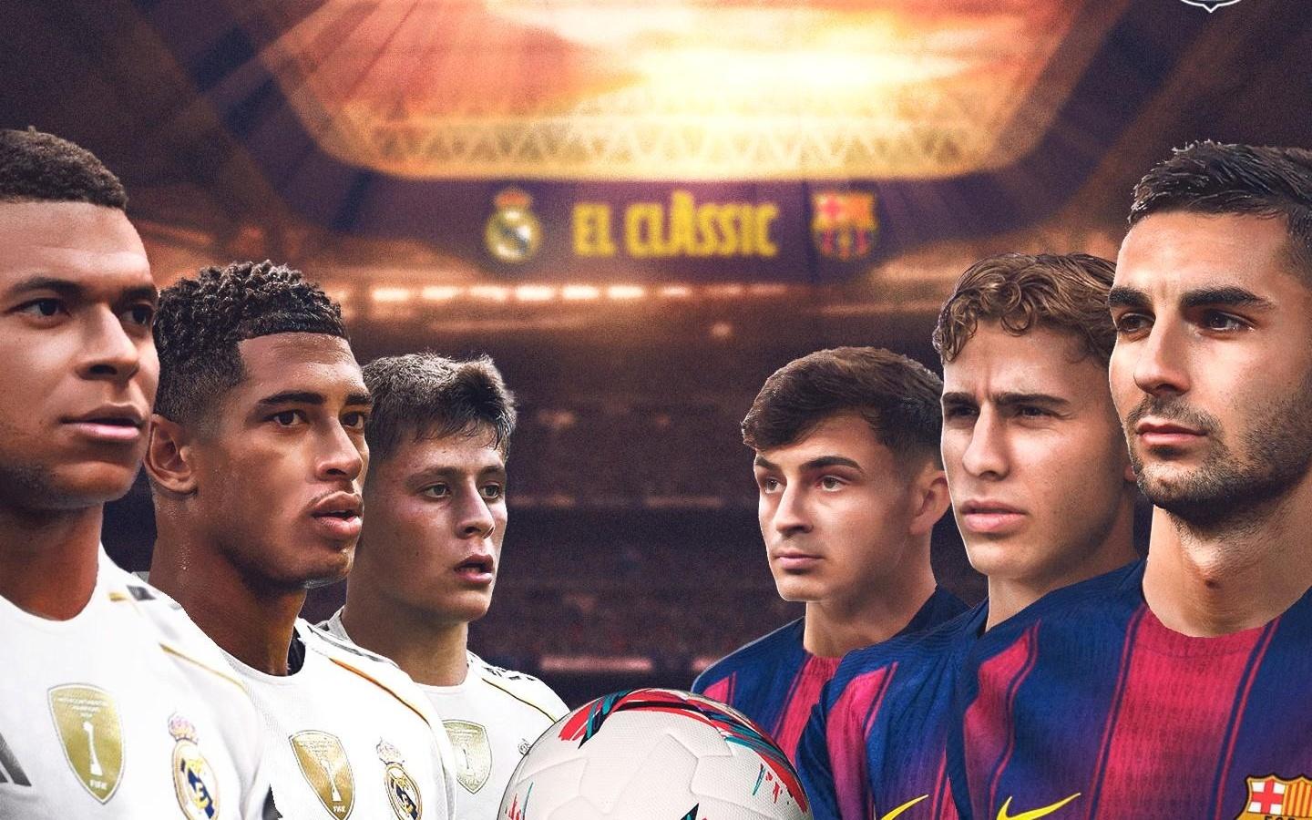 巴萨晒国家德比预热海报：费兰、费尔