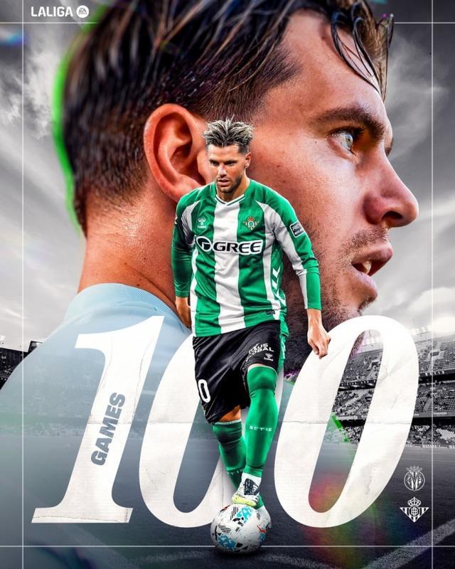 西甲晒海报祝贺洛塞尔索达成百场里程碑，打进21球助攻14次