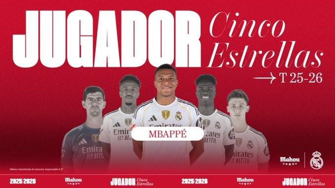 6场贡献7球1助攻，姆巴佩当选皇马11月最佳球员