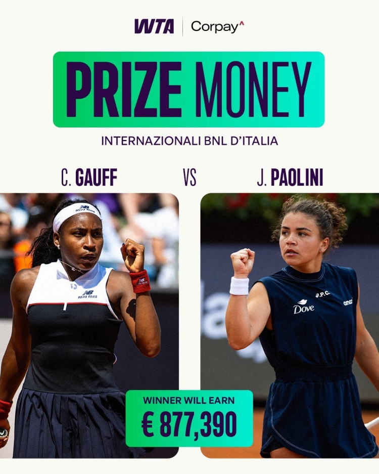 谁将捧杯WTA1000罗马站决赛预告：高芙vs保利尼