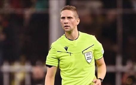 官方：挪威主裁埃斯科斯执法欧冠马竞