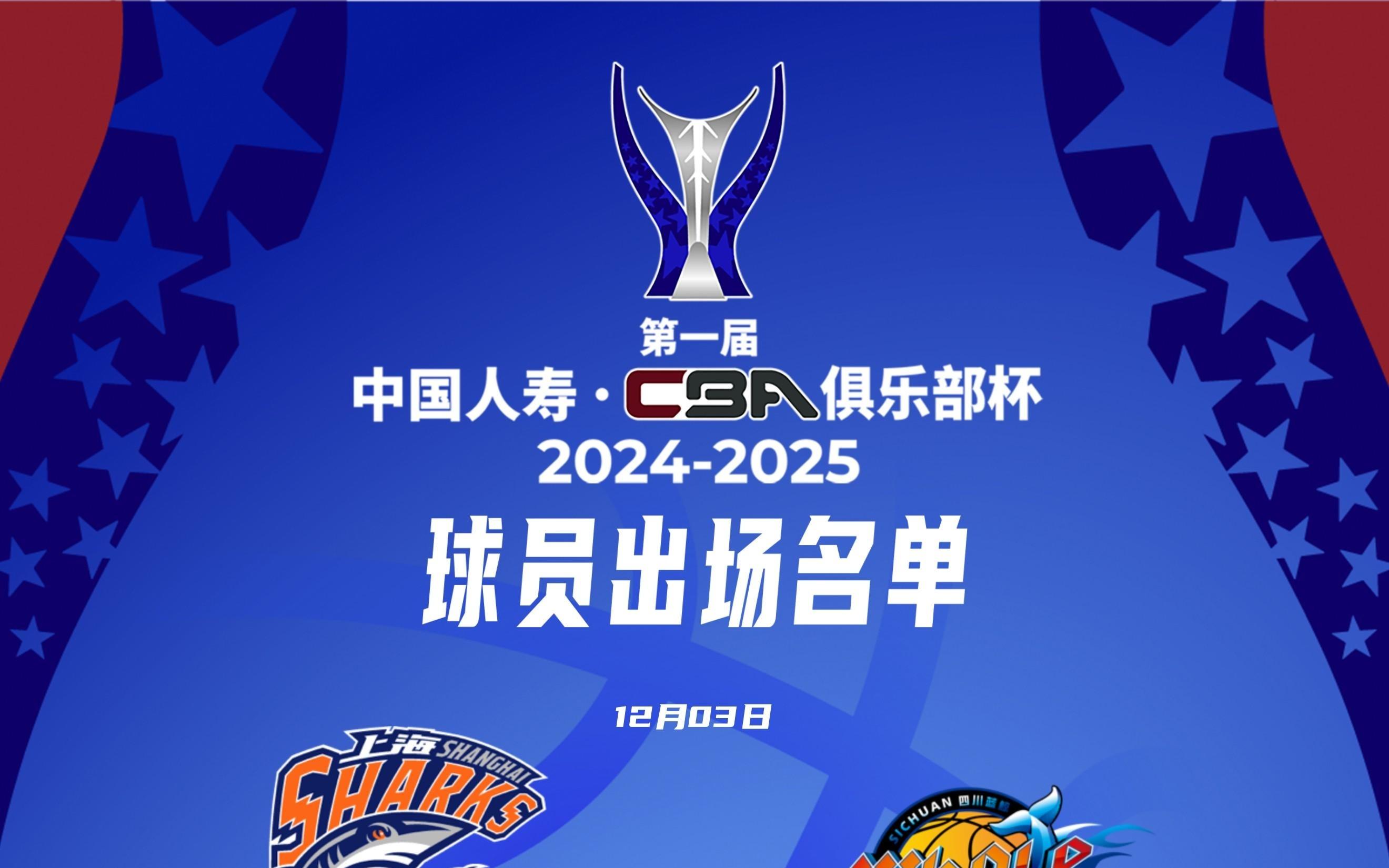 草台班子CBA官方晒杯赛名单，显示为2425赛季且球员名字排列不齐