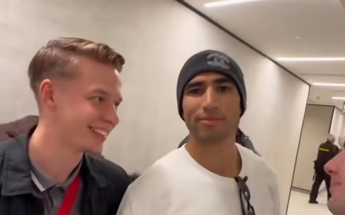 心系老东家,阿什拉夫现场观战西班牙国家德比