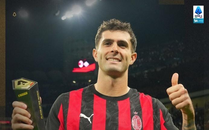 官方：普利西奇当选米兰vs那不勒斯全