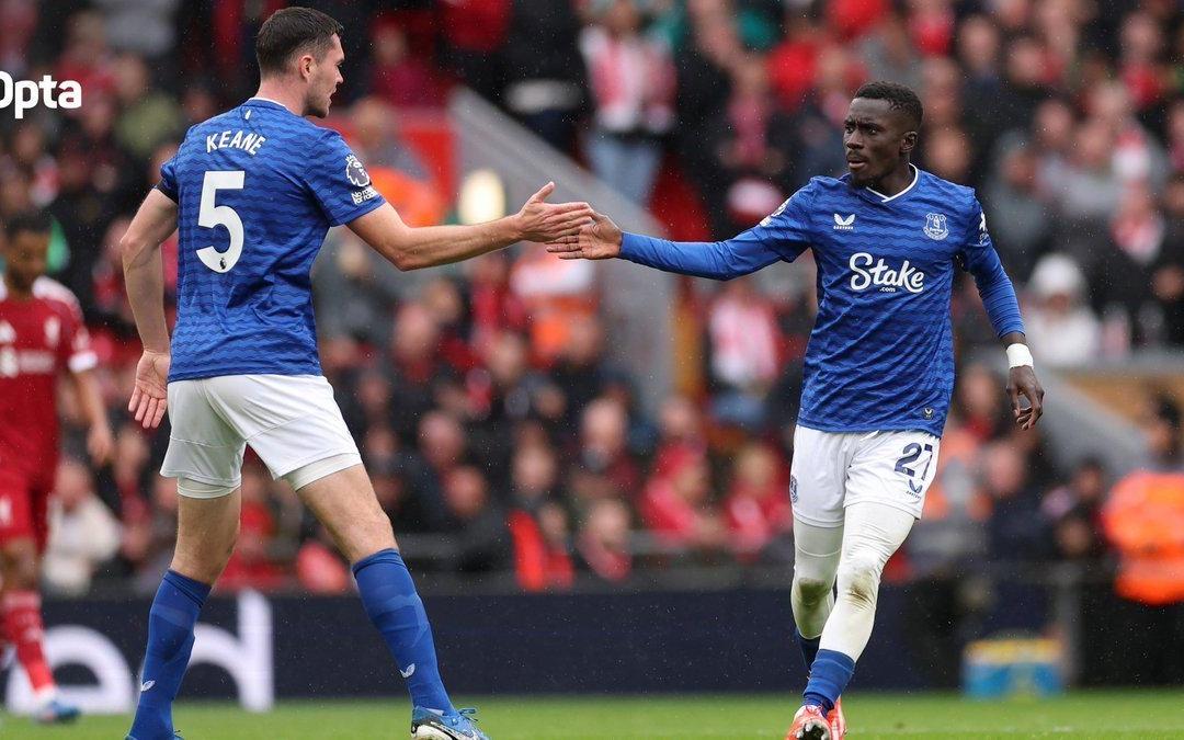 35岁359天，盖伊成为埃弗顿队史默西塞德德比第二年长进球者