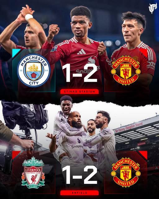 近五个赛季客战利物浦与曼城均取胜的主帅：仅阿莫林一人