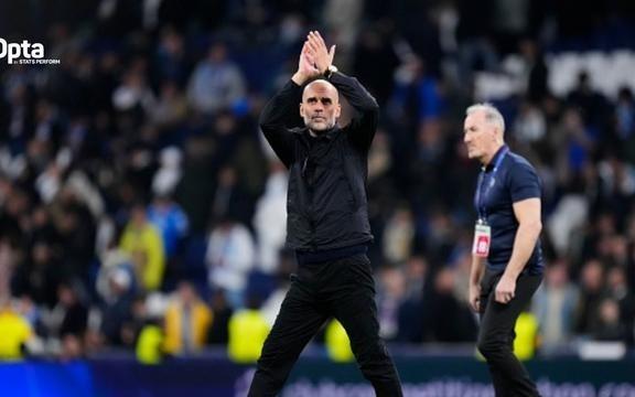 瓜帅28次对阵皇马14胜，历史上仅次于