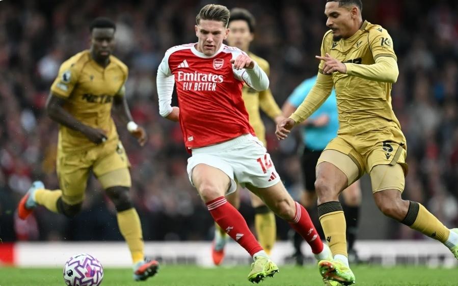 阿森纳战水晶宫全场数据：射门107，控球率60