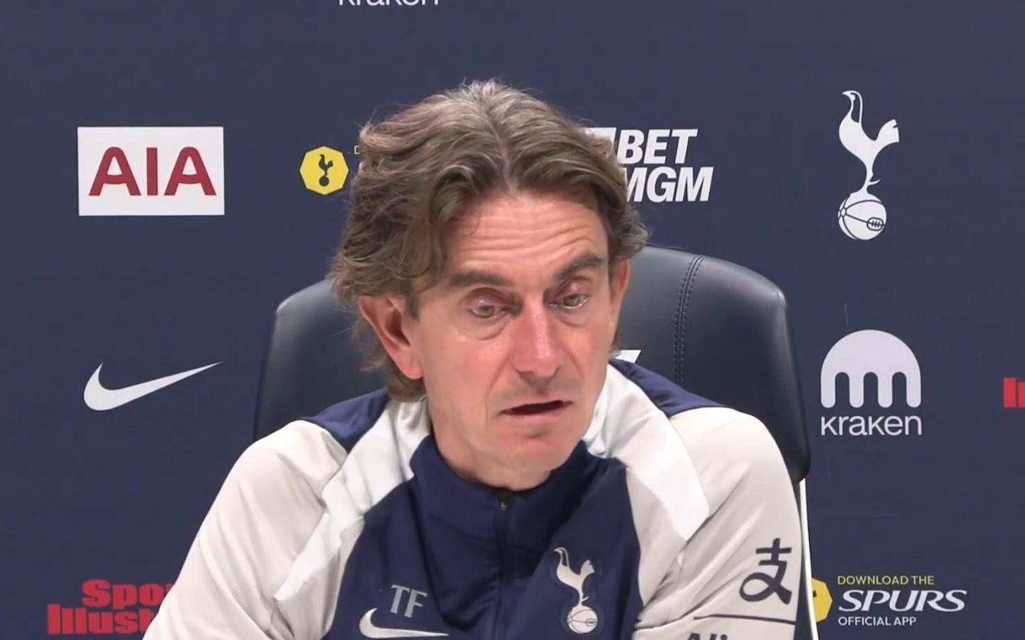 弗兰克：4场比赛丢了13个球踢曼联和富勒姆被射门其实很少