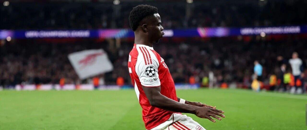 欧冠阿森纳20奥林匹亚科斯集锦：马丁内利、萨卡建功