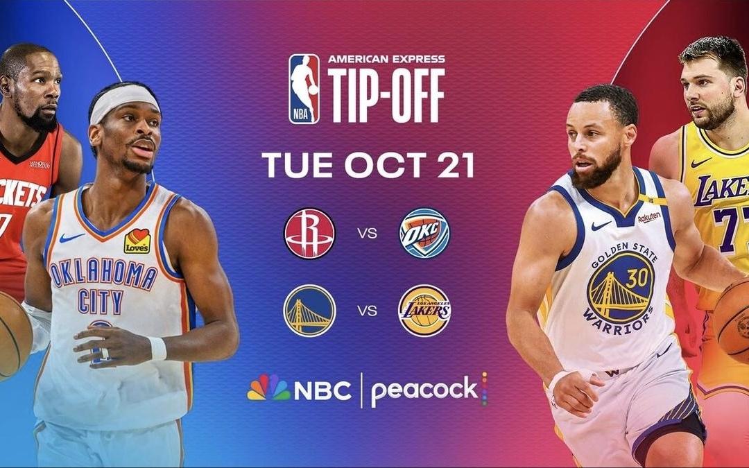 雷霆打火箭、湖人打勇士比赛，在NBC的转播创2010年来的最高纪录