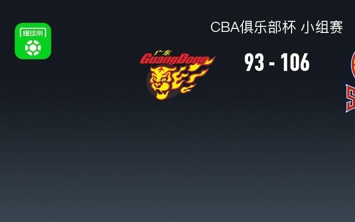 CBA俱乐部杯山西10693广东，张宁19分，徐杰25+11