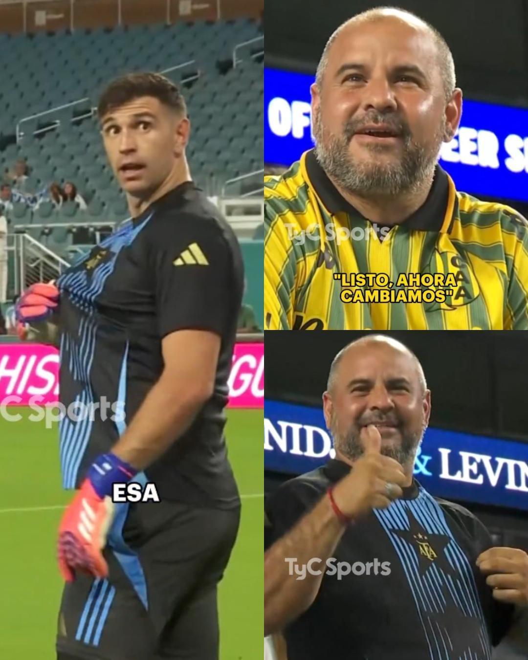 有爱，大马丁赛前与家乡球队阿尔多希维的球迷交换球衣